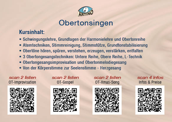 Obertonkurs-Flyer - Rückseite